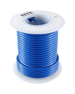 NTE  WH18-06-100 Blue 18AWG Stranded Hook-Up Wire 100Ft  UL1007 300V